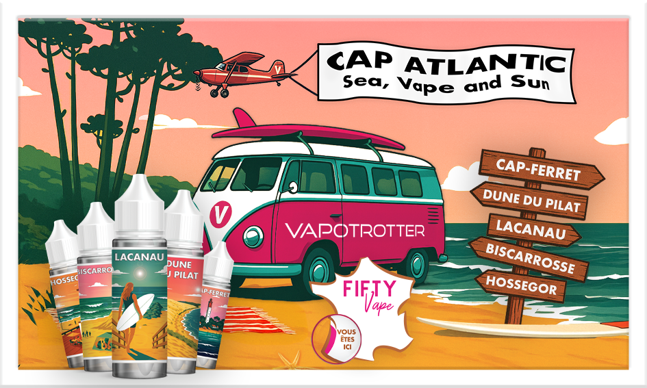 bandeau web mobile eliquides fruits menthe frais concombre citron abricot vapotrotter fifty vape 50pg 50vg sans nicotine cap atlantic